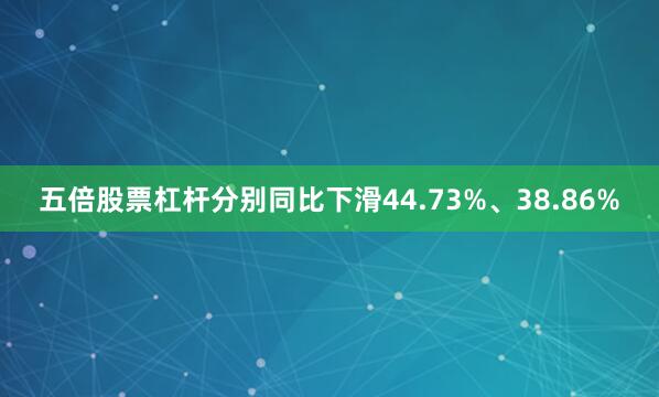 五倍股票杠杆分别同比下滑44.73%、38.86%